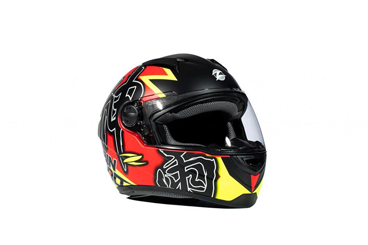 Zeus Zs-811a Al31 Kapalı Kask Mat Kırmızı-neon Sarı X-LARGE