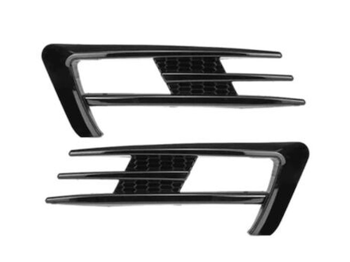 Volkswagen Golf 7 2012-2016 İçin Uyumlu GTI Ön Tampon Bıçakları - Piano Black