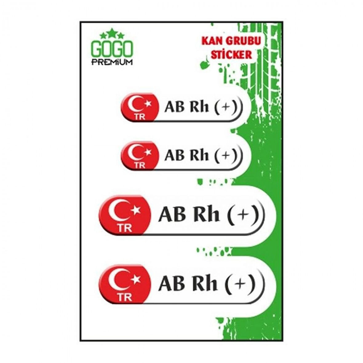 Gogo Kan Grubu Beyaz Dörtlü Damla Etiket Iıı Ab Rh(+)