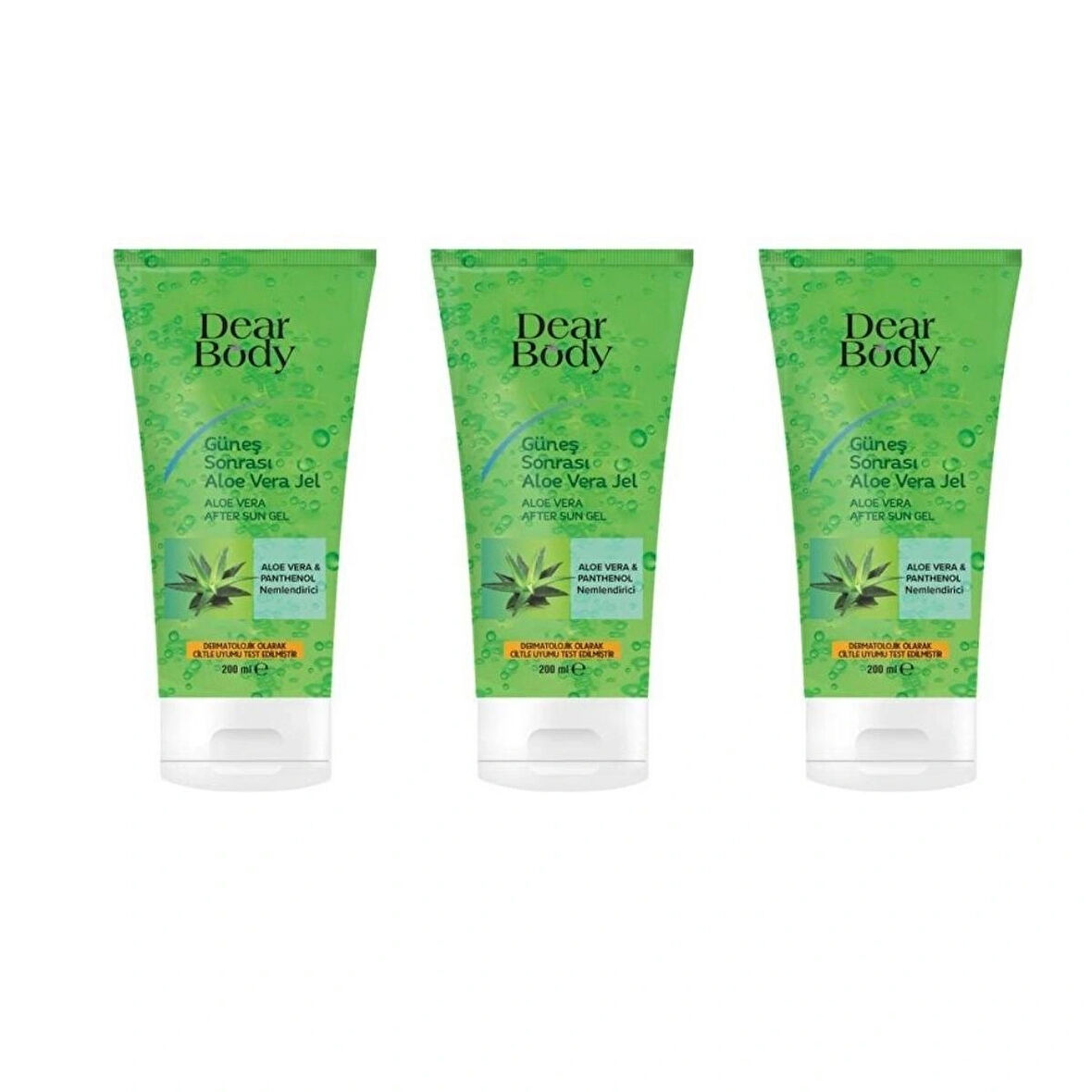 Dear Body Aloe Vera Güneş Sonrası Jel 200 ml - 3 lü set