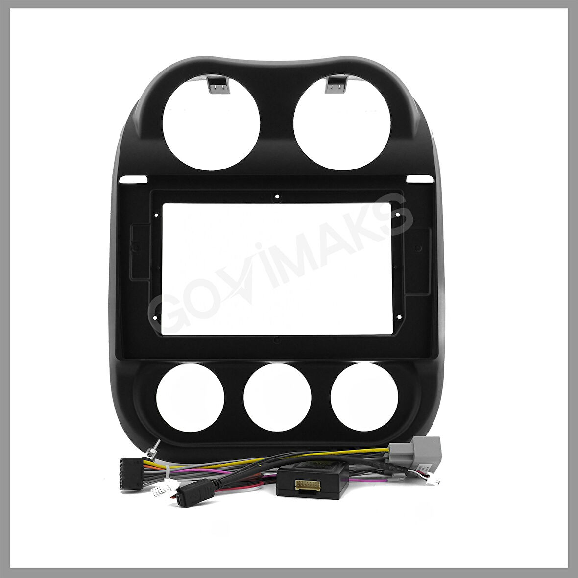 JEEP COMPAS 2010-2016 ÇERÇEVE 10''  SİYAH ANDROID MULTİMEDYA ÇERÇEVESİ - SOKET+CANBUS