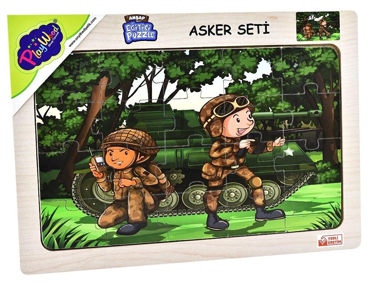 Playwood Askeri Tatbikat 3+ Yaş Büyük Boy Puzzle 20 Parça