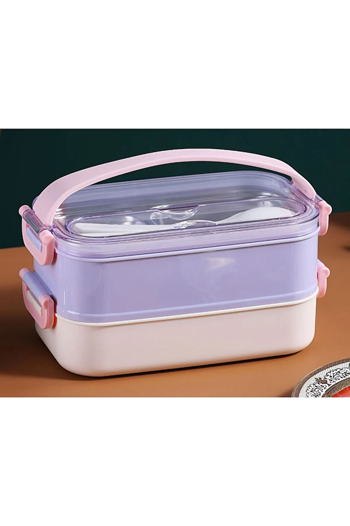 1400 ml Lacivert Paslanmaz Çelik Yemek Kabı - Beslenme Kabı