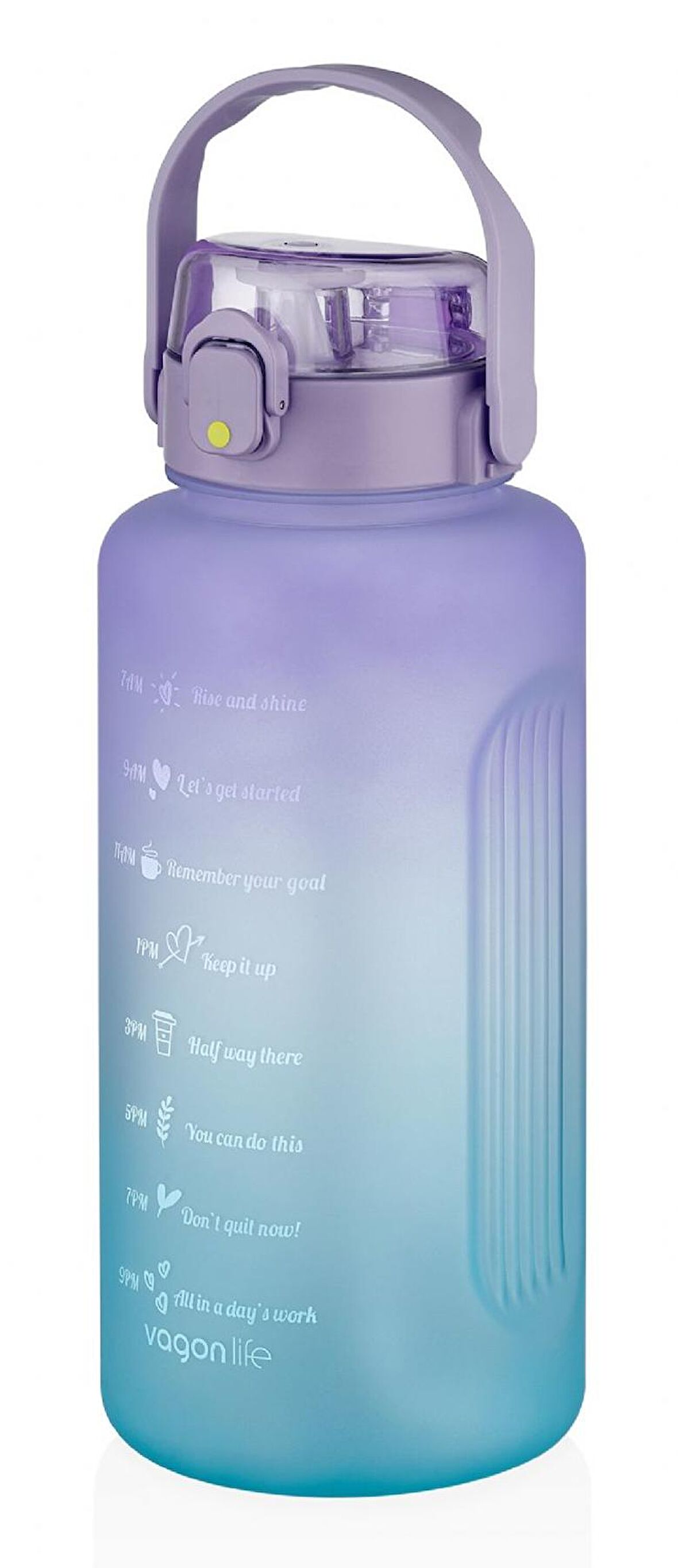 Vagonlife 2000 ml Mega Boy Renkli Matara - Mor - (2 litre)