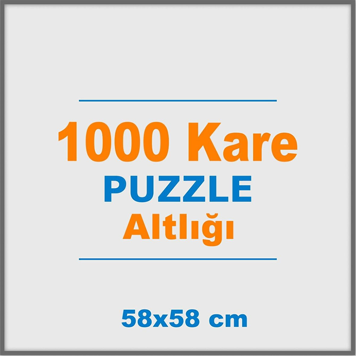 1000 Parçalık Kare Puzzle Altlığı - 58x58 cm Beyaz Puzzle Alt Tablası