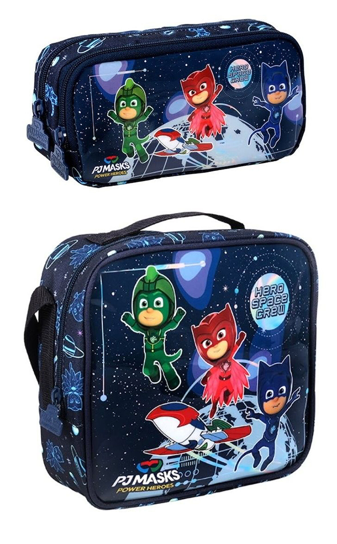 Me Çanta PJ Masks Space Crew Beslenme Çantası ve Kalemlik Seti 24410