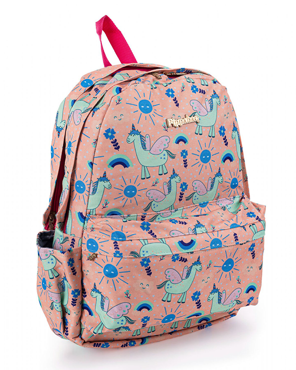 Pippa Lamacorn Krem Kız Çocuk Okul Çantası (Üç Gözlü)