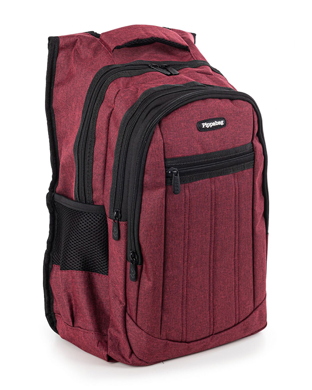 Pippa Çeşme Üç Gözlü Bordo Okul Günlük ve Seyahat Sırt Çantası