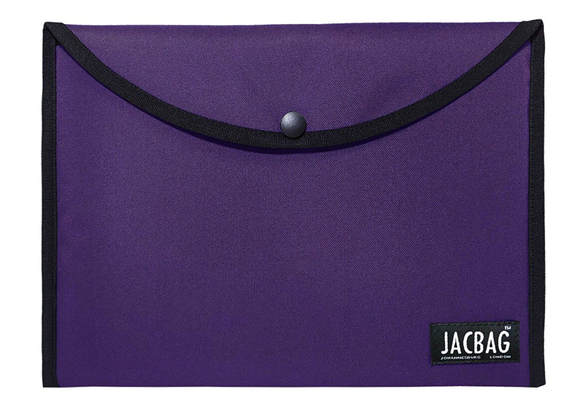 Jacbag Mor Kadın A4 Çıtçıtlı Dosya Defter Tablet ve Evrak Çantası