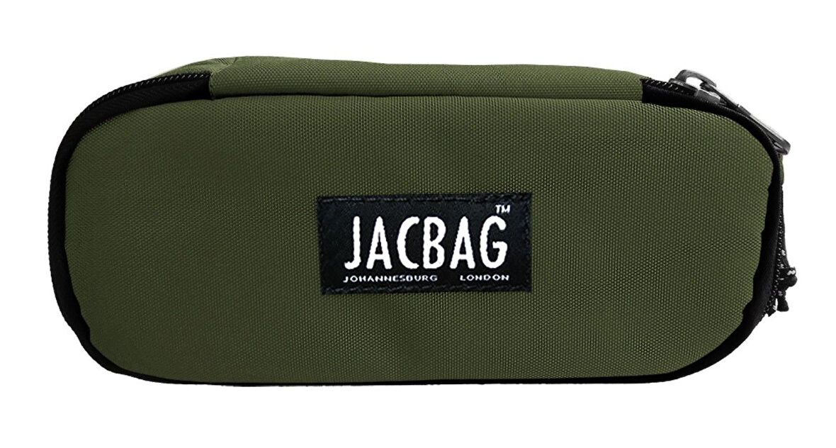Jacbag Haki Yeşil Yetişkin/Erkek Çocuk Oval XL Organizer Kalem Kutusu Kalemlik