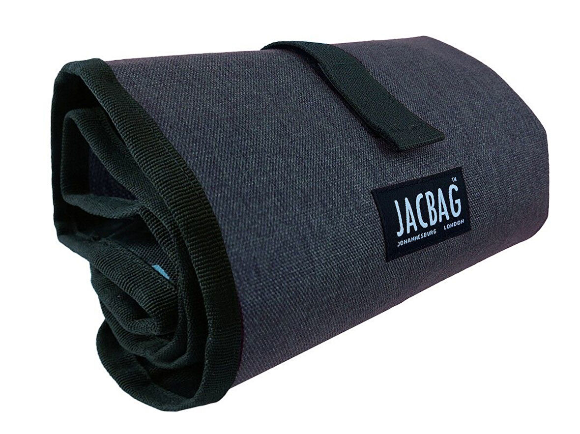 Jacbag Senior XL Lastik Ayraçlı Siyah Katlanır Lila Sanatsal Kalem Çantası