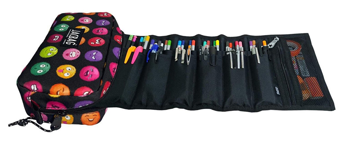 Jacbag Emoji Organizer Roll Up Düzenleyici Kalem Kutusu/Kalemlik