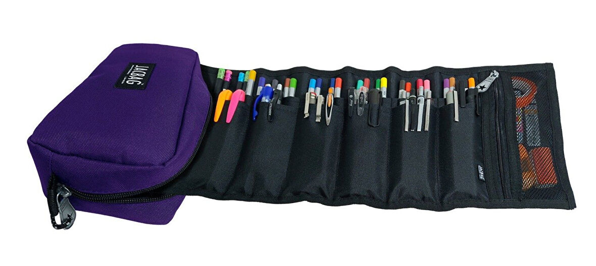 Jacbag Mor Organizer Roll Up Düzenleyici Kalem Kutusu/Kalemlik