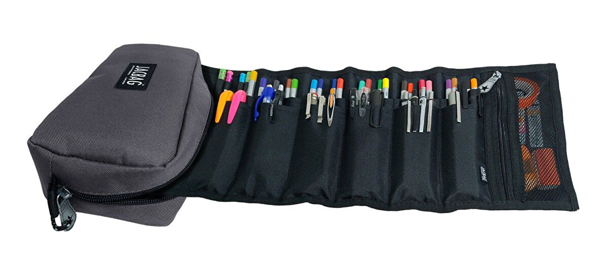 Jacbag Gri Organizer Roll Up Düzenleyici Kalem Kutusu/Kalemlik