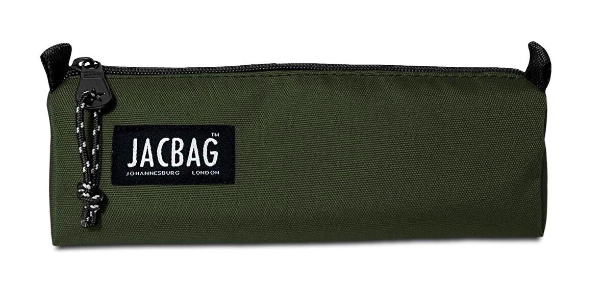 Jacbag Haki Yeşil Erkek Çocuk Tek Bölmeli Üçgen Okul ve Ofis Kalem Kutusu