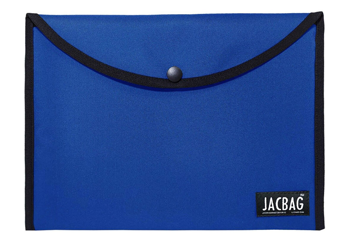 Jacbag Saks Mavi Erkek A4 Çıtçıtlı Dosya Defter Tablet ve Evrak Çantası