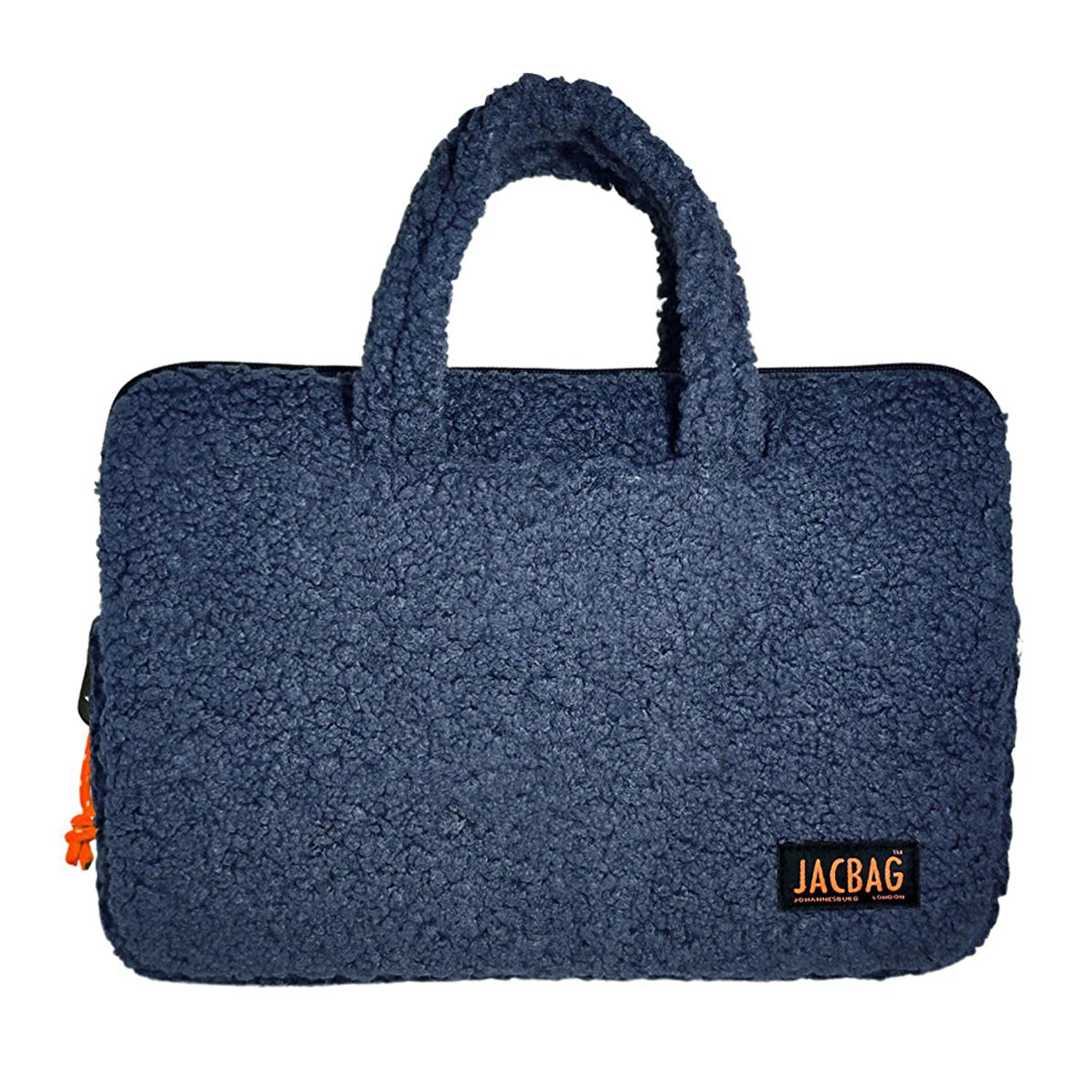 Jacbag Teddy Peluş Gri/Turuncu Erkek Çocuk Notebook Laptop ve Evrak Çantası