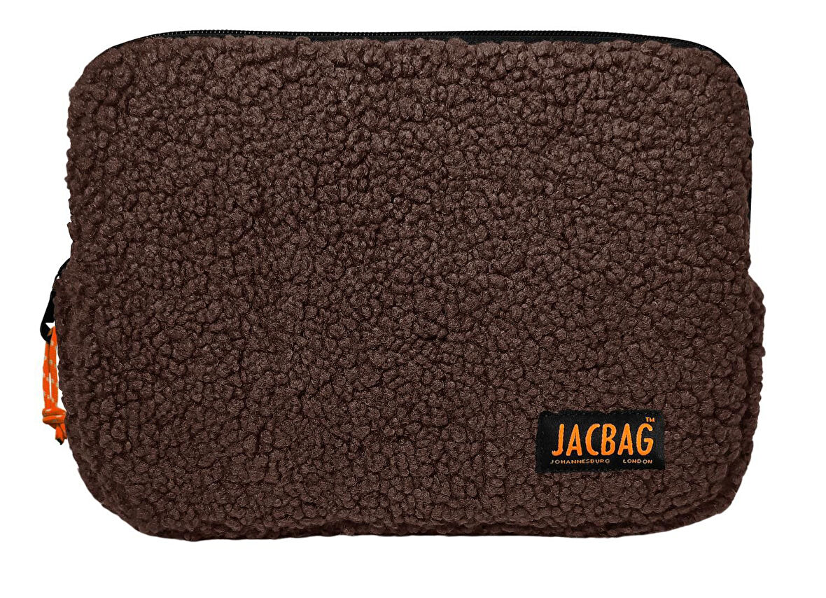 Jacbag Teddy Kahverengi/Turuncu Peluş Erkek Çocuk Tablet Çantası