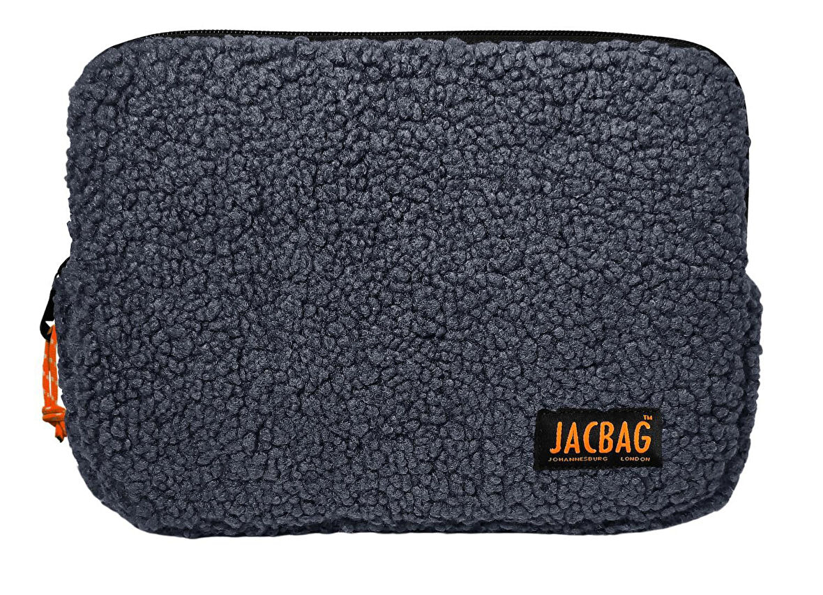 Jacbag Teddy Gri/Turuncu Peluş Erkek Çocuk Tablet Çantası