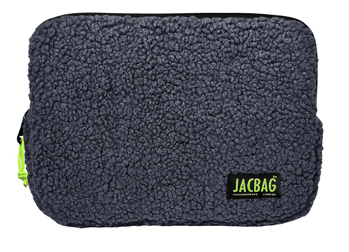 Jacbag Teddy Gri/Sarı Peluş Erkek Çocuk Tablet Çantası