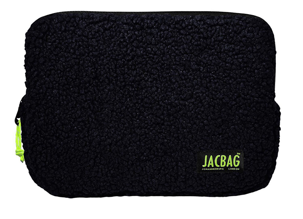 Jacbag Teddy Siyah/Sarı Peluş Erkek Çocuk Tablet Çantası