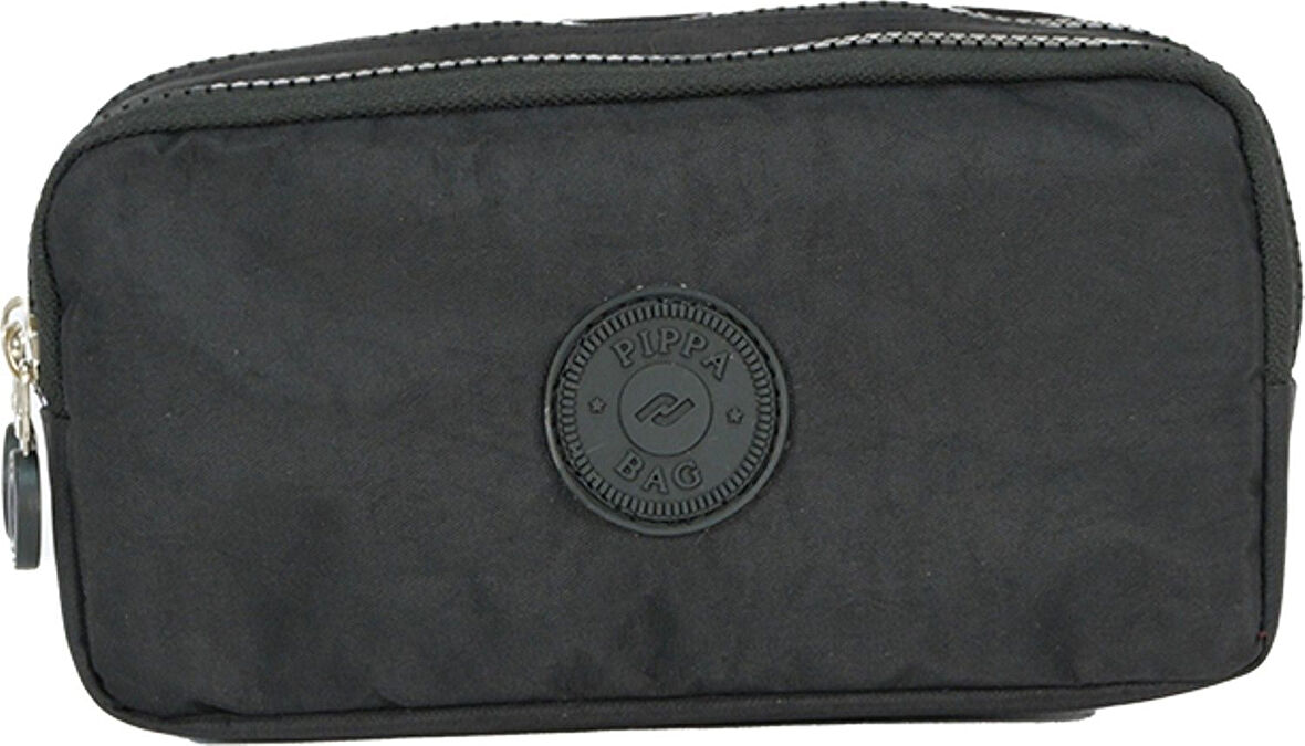 Pippa Yogi İki Gözlü Erkek Çocuk Siyah Krinkıl Kumaş Kalem Çantası/Kalemlik - KK975-4