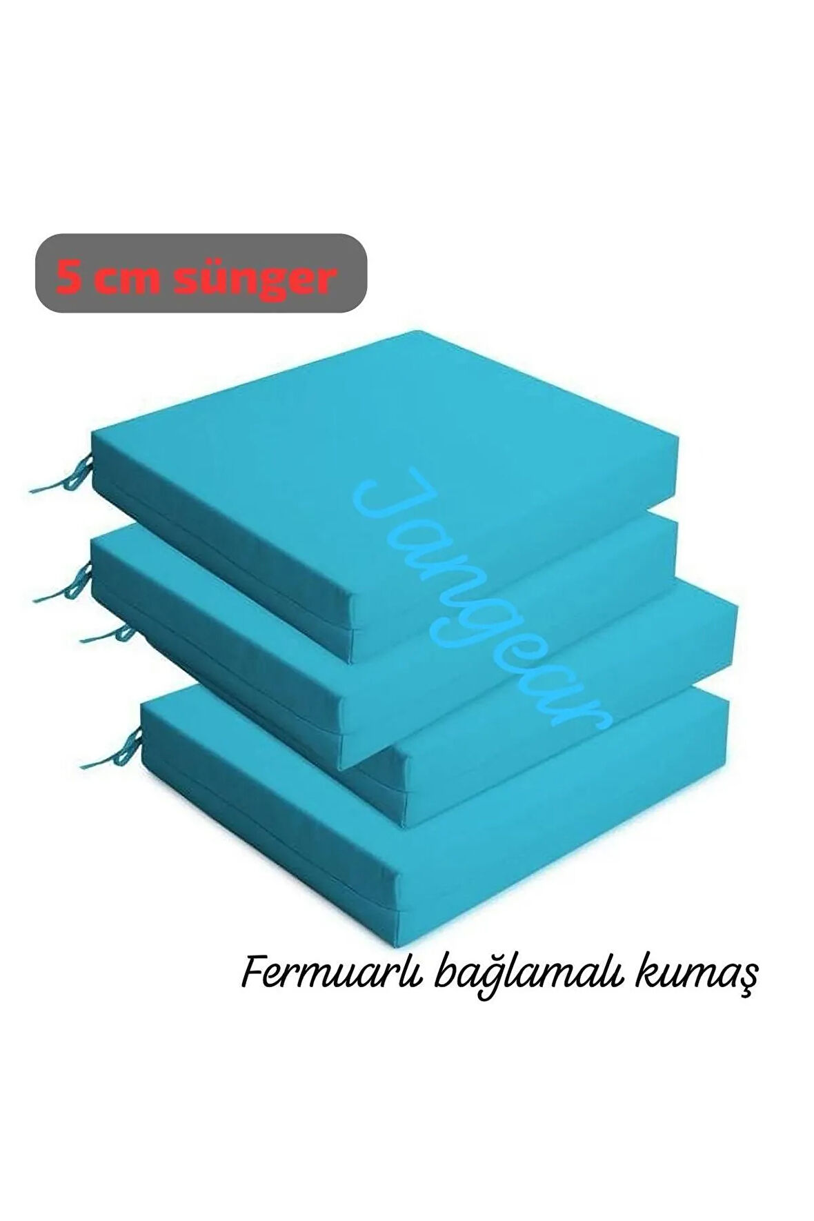 sandalye minder 5cm kalınlık 4adet lüx[KESINIKLE ÇÖKMEZ SÜNGER]fermuarlı kumaş ayrı yıkanabilir40CM