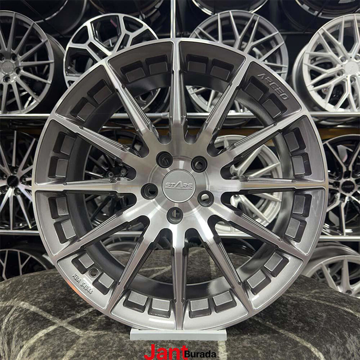 19 inç 5x112 ARCEO STARS TİTANİUM DİAMOND JETTA GOLF PASSAT LEON UYUMLU Jant Modeli Volkswagen Seat