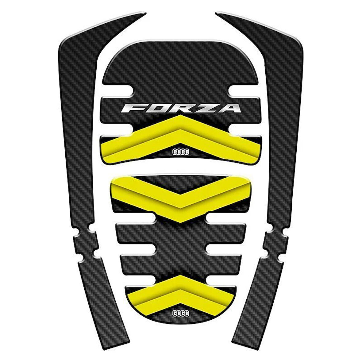 Gogo Tank Pad 010 Siyah Sarı Desenli Honda Forza 2021-2024