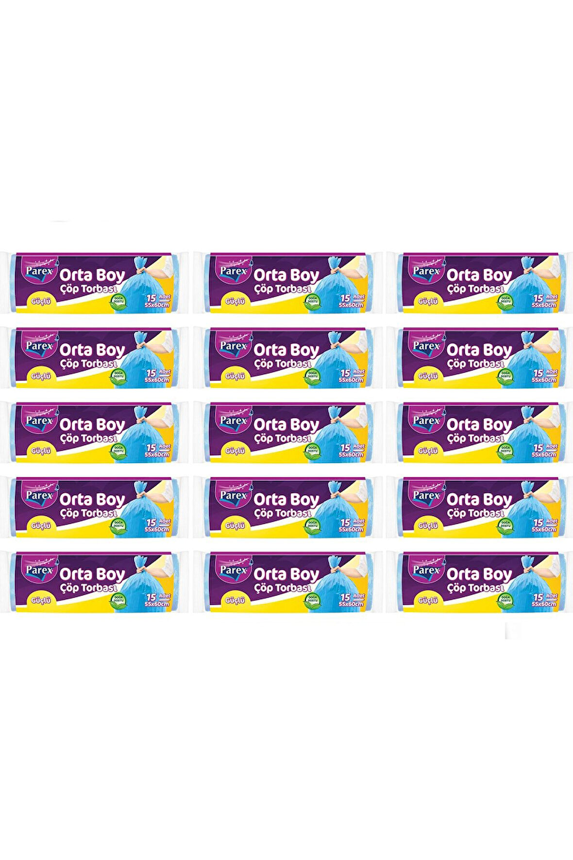 Parex güçlü Çöp Torbası Orta Boy 15 Pkt