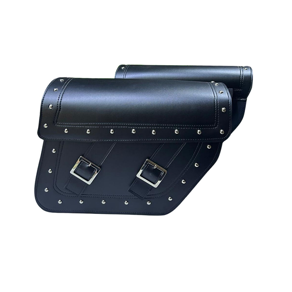 Motospartan Dc Chopper Deri Heybe Yan Çanta Takımı (2’li) Dh 04