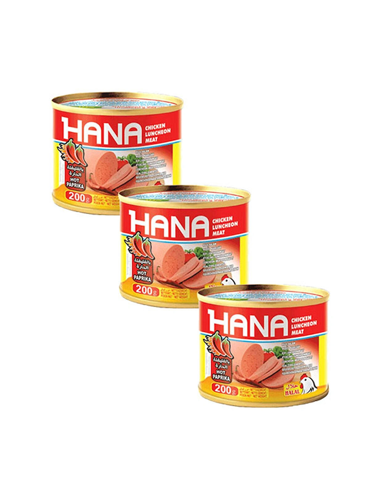 Hana Acılı Salam Konservesi 200 Gr X3 Adet