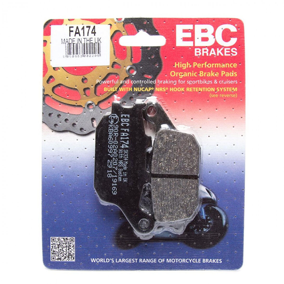 Ebc Fren Balatası Organik Fa174 Yamaha Tracer 700 Arka Fren Balatası 2016-2021