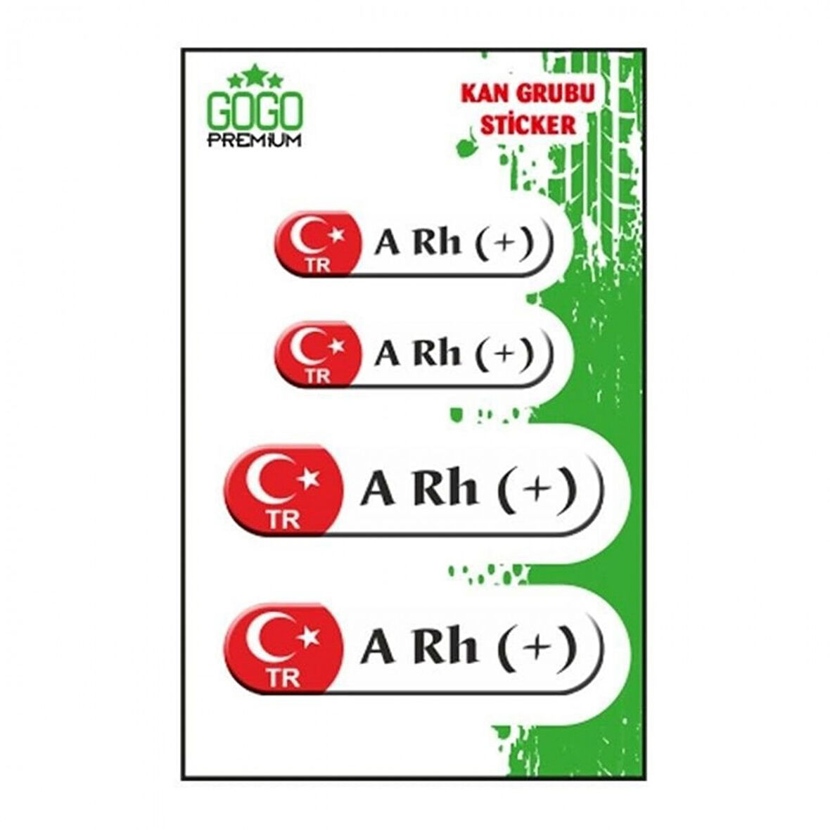 Gogo Kan Grubu Beyaz Dörtlü Damla Etiket Iıı A Rh(+)