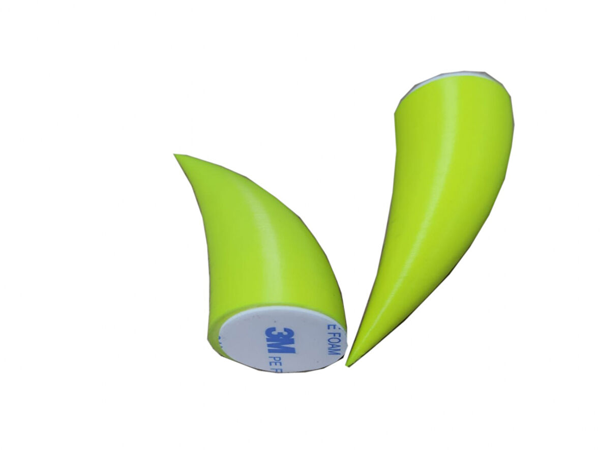 Motospartan Kask Boynuzu Neon Sarı 7.5cm