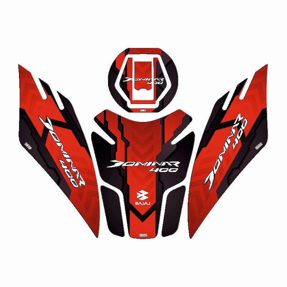 Gogo Tank Pad 004 Kırmızı-siyah Bajaj Domınar 400 17-23