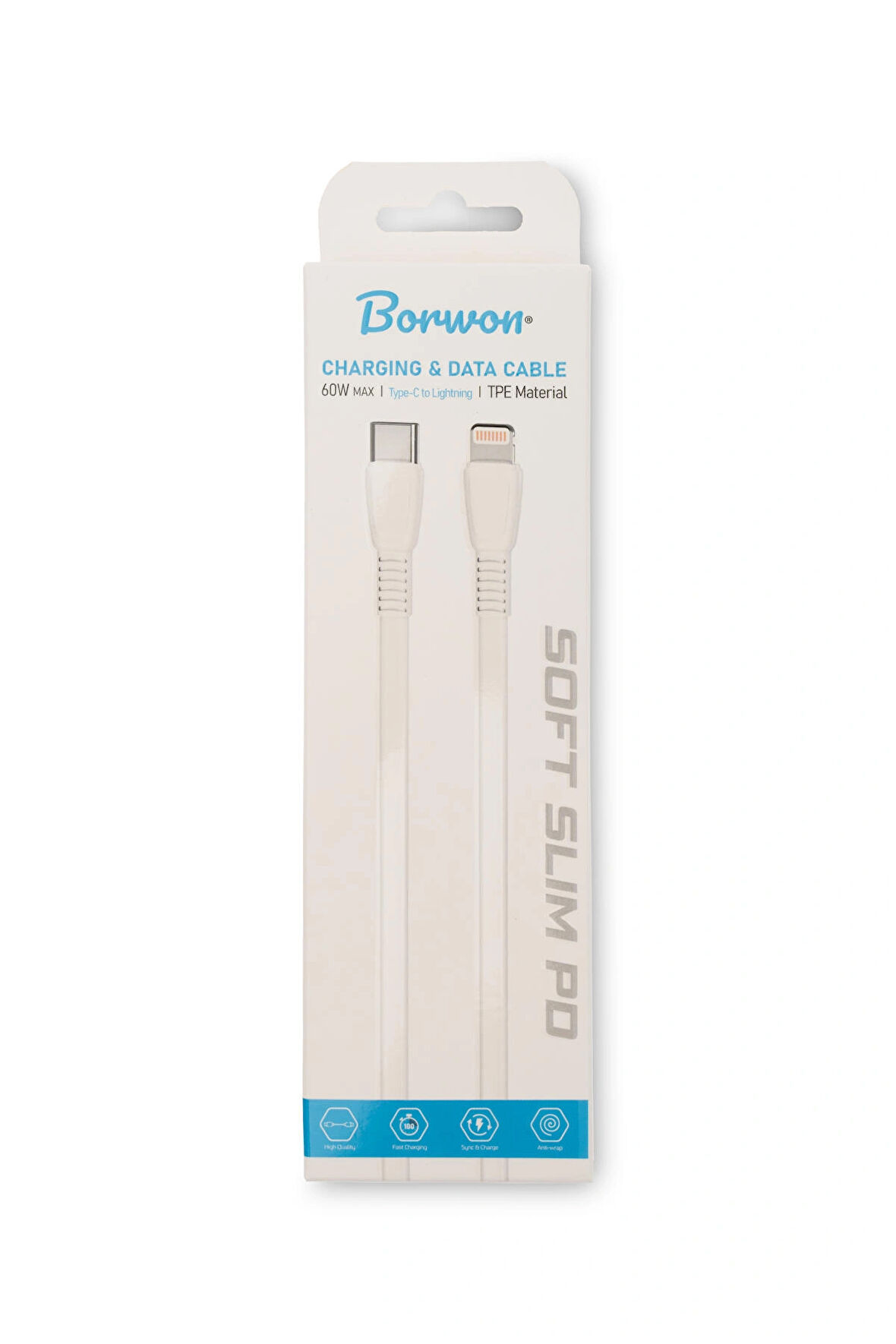 Borwon BW-02 Type-c To Lightning USB Kablo