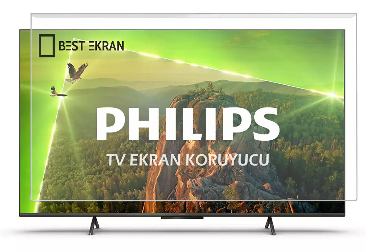 Philips 55PML9009 TV EKRAN KORUYUCU - Philips 55" inç Kırılmaz Ekran Koruyucu