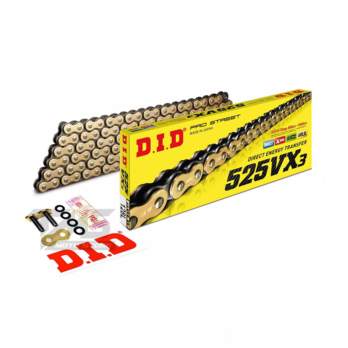 Dıd Çelik Zincir 525-114l Vx3 X-rıng 2016-2020 Kawasaki Ninja Zx-10r