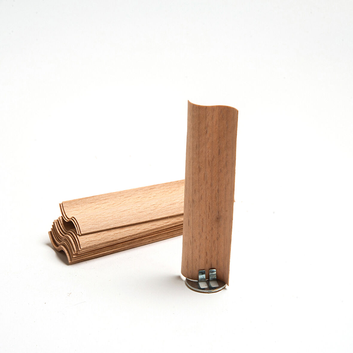 S Model Ahşap Mum Fitili ve Yapışkanlı Fitil Sehpası 10 Adet ( 30mm x 100mm x 0.5mm )