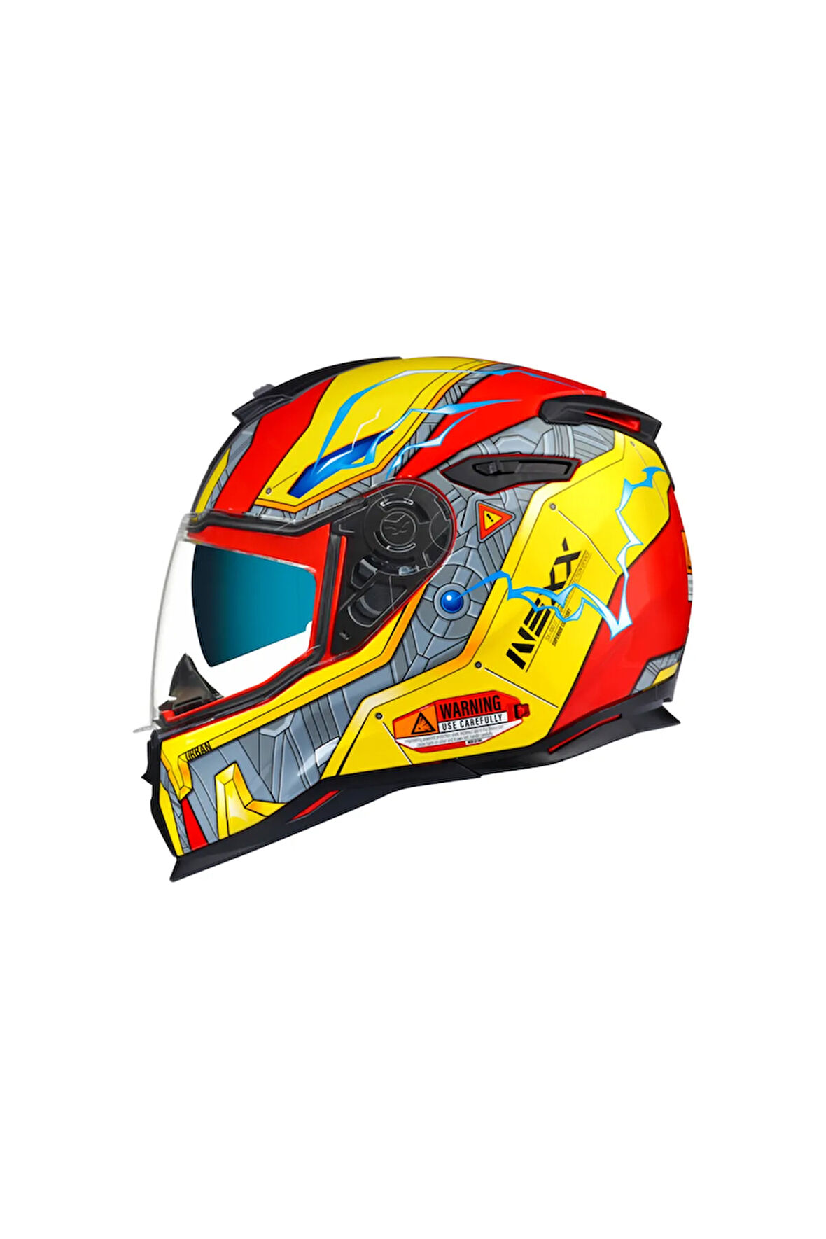 Sx.100 Gıgabot Kapalı Kask Kırmızı-sarı