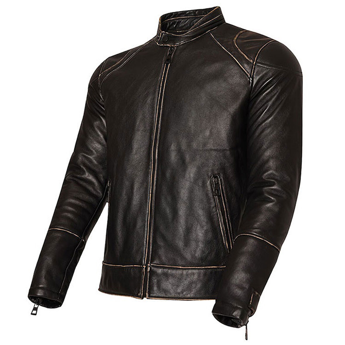 Vexo Vıntage Siyah Deri Mont 3X-LARGE