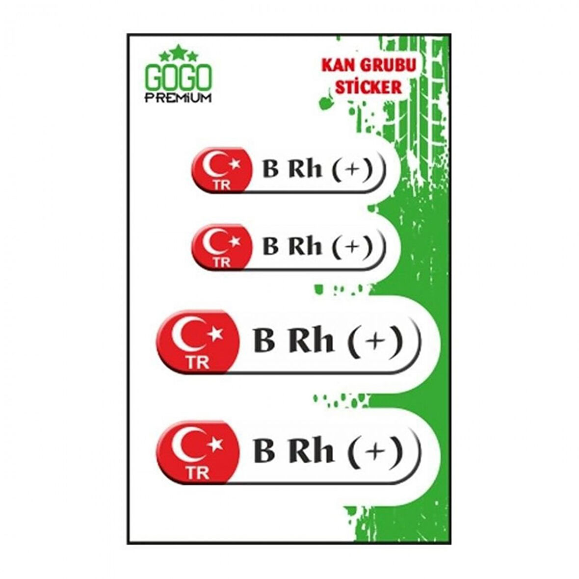 Gogo Kan Grubu Beyaz Dörtlü Damla Etiket Iıı B Rh(+)