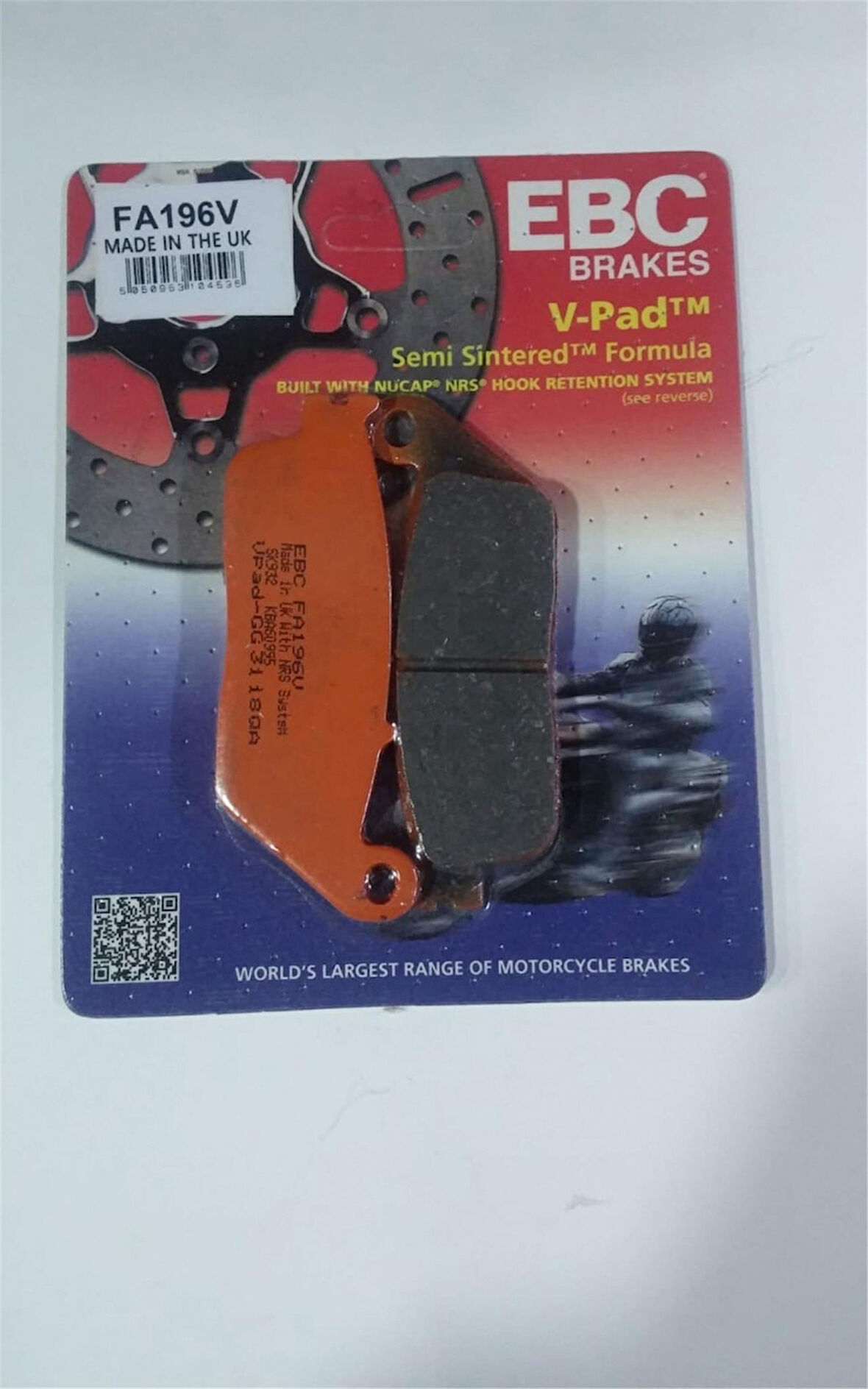 Ebc Fren Balatası Yarı Sinter Fa196v 2014-2020 Honda Nc 750 S Uyumlu Ön Fren Balatası
