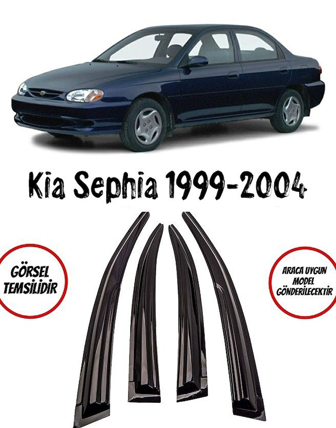 Kia Sephia Arası Cam Rüzgarlığı 1999-2004 Arası