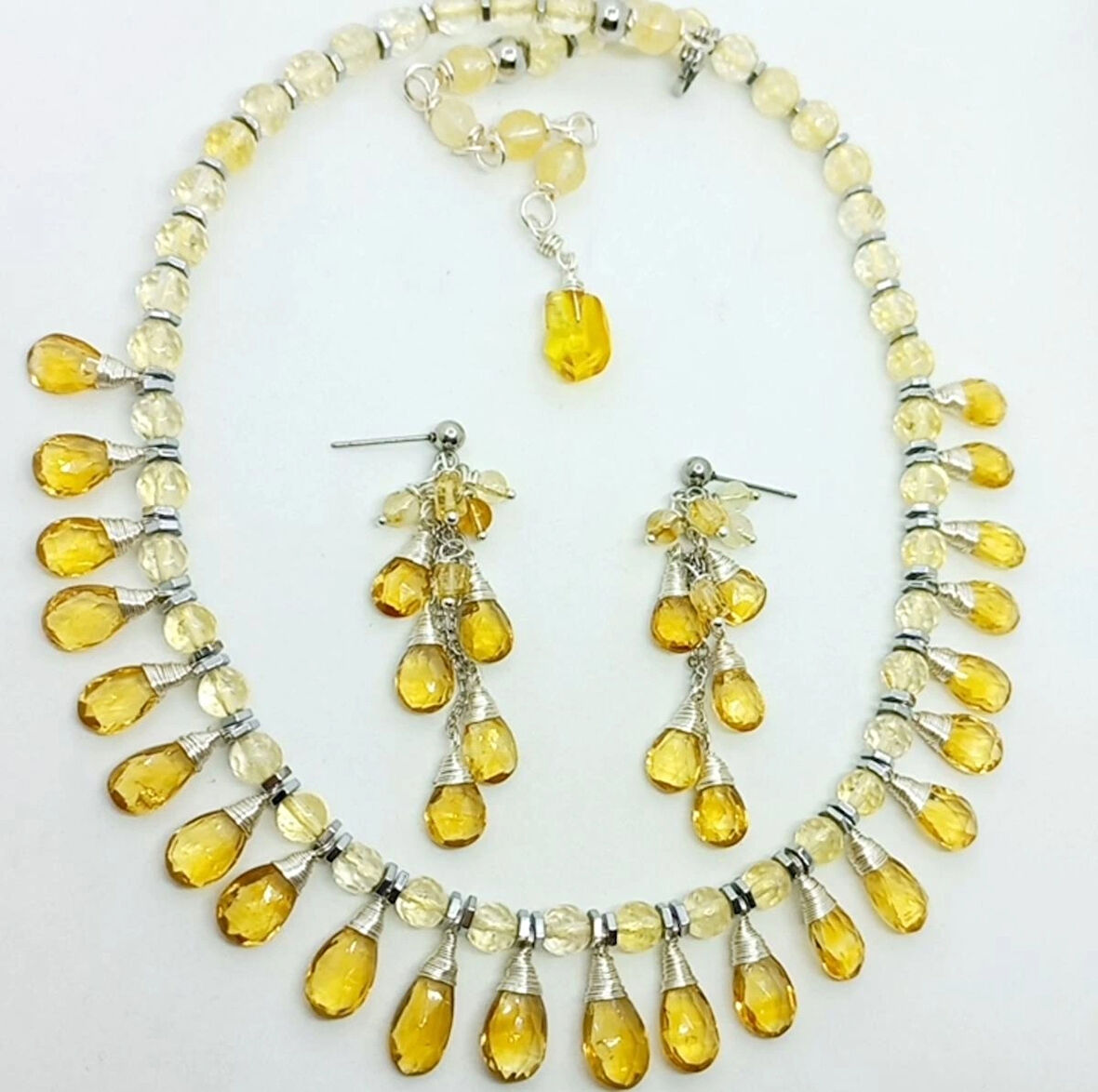 2464 Sitrin el yapımı kolye