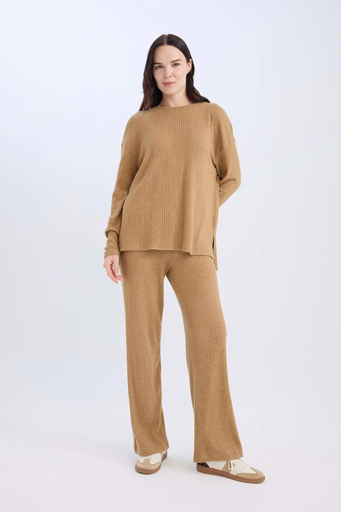 DeFacto Pantolon Traditional Flare Fit Düz Paça Fitilli Kaşkorse D6050AX24AUBG706