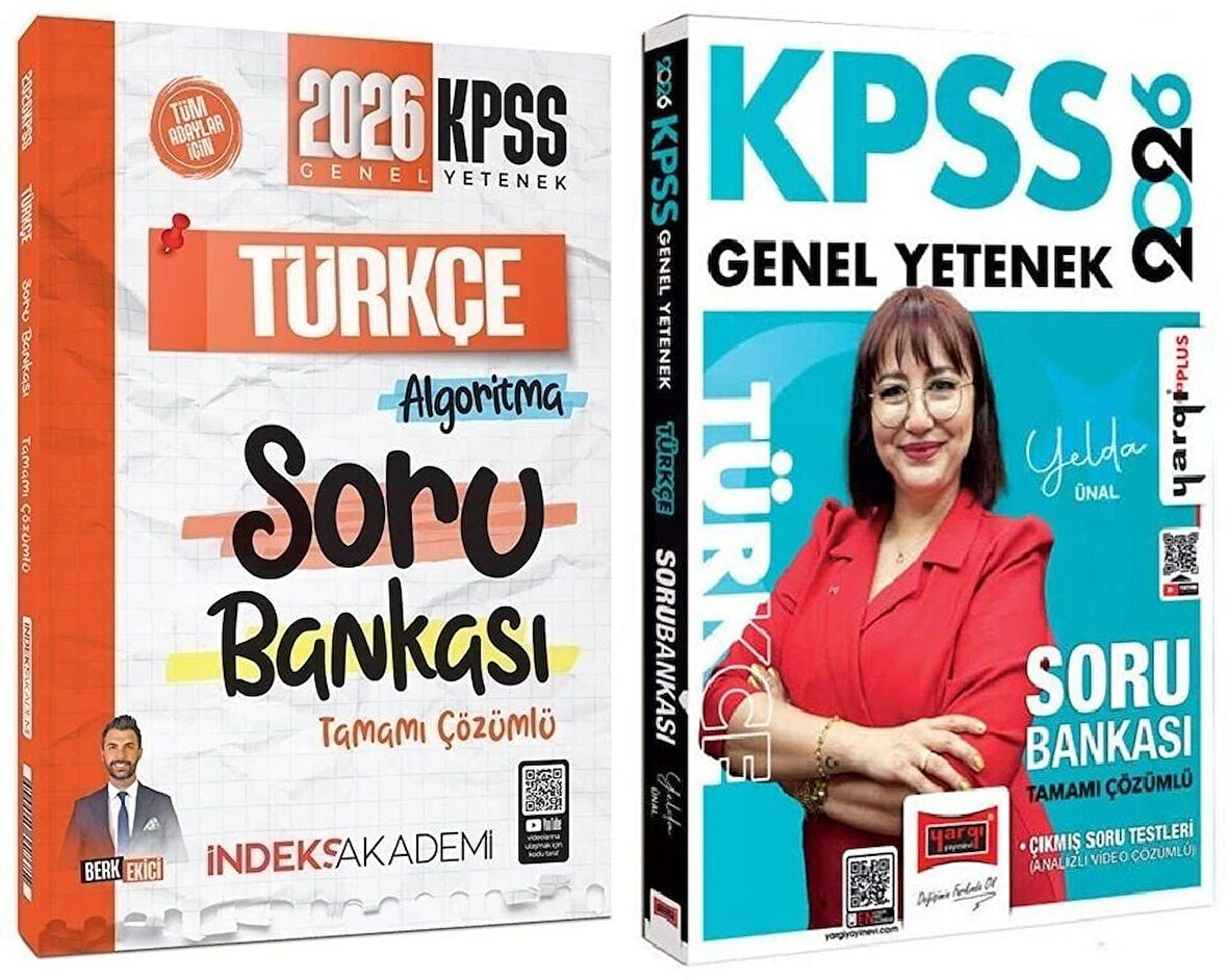 Yargı + İndeks 2026 KPSS Türkçe Soru Bankası 2 li Set - Yelda Ünal Yargı + İndeks Akademi Yayınları