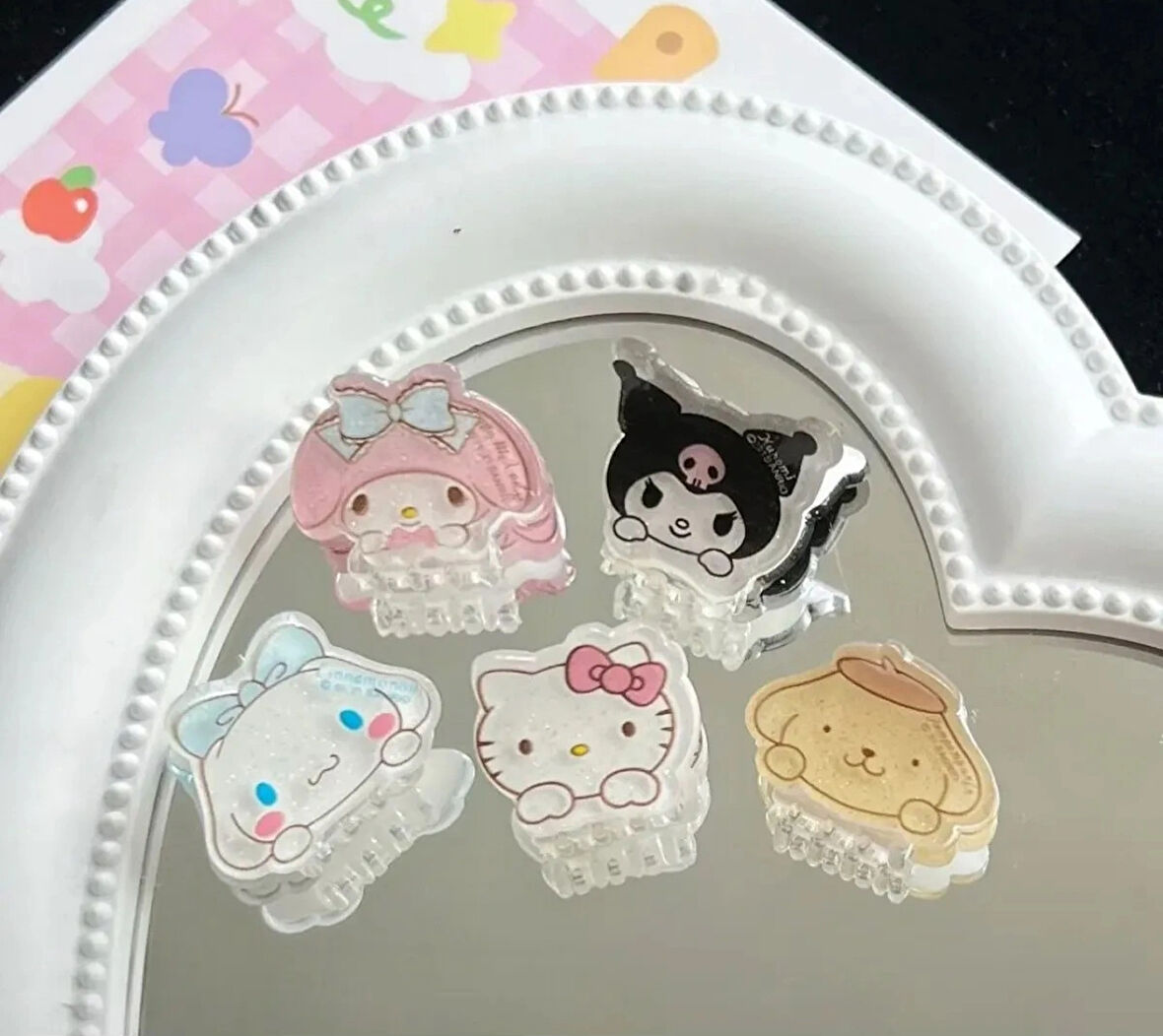 Sanrio 5 adet Sevimli Karikatür Saç Tokası Seti