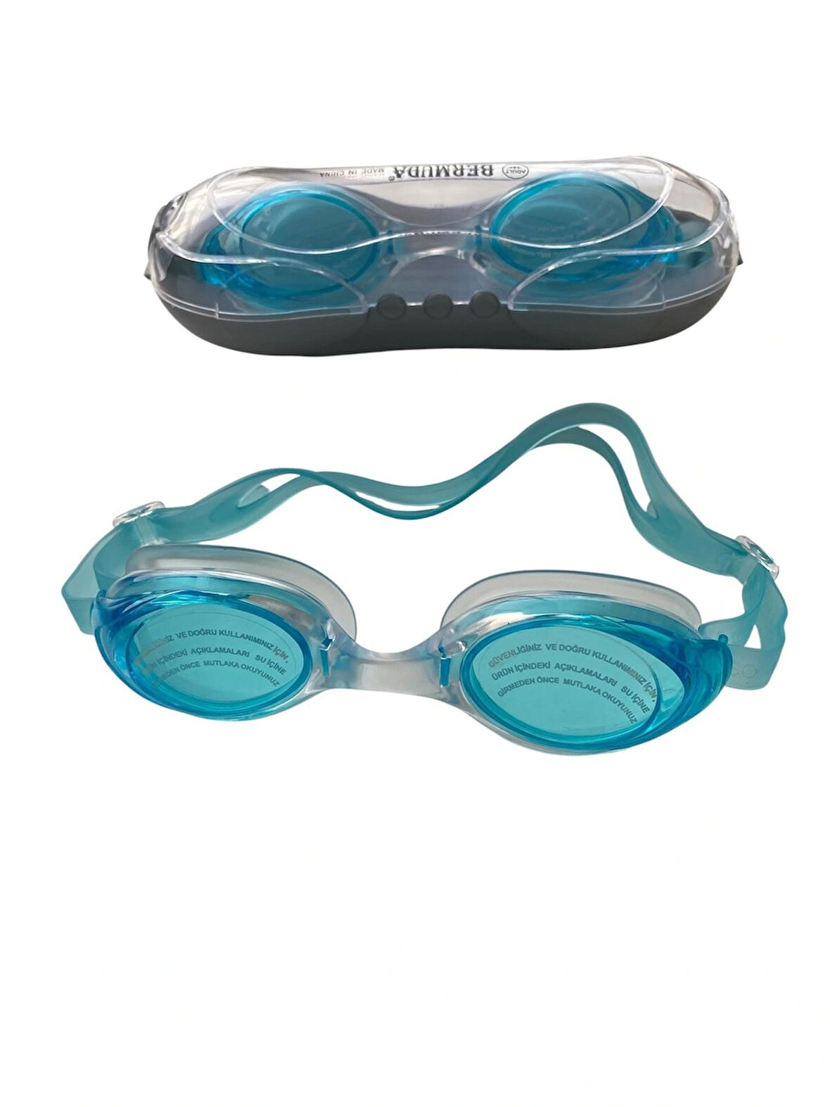 Havuz Deniz Yüzücü Gözlüğü Kutulu UV Korumalı Esnek Burun Yüzme Gözlüğü